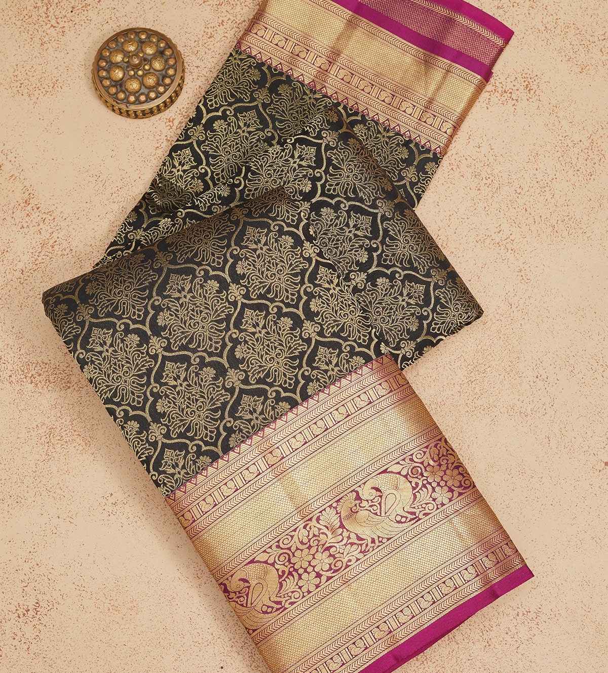 Black Zariwork Pure Silk Saree