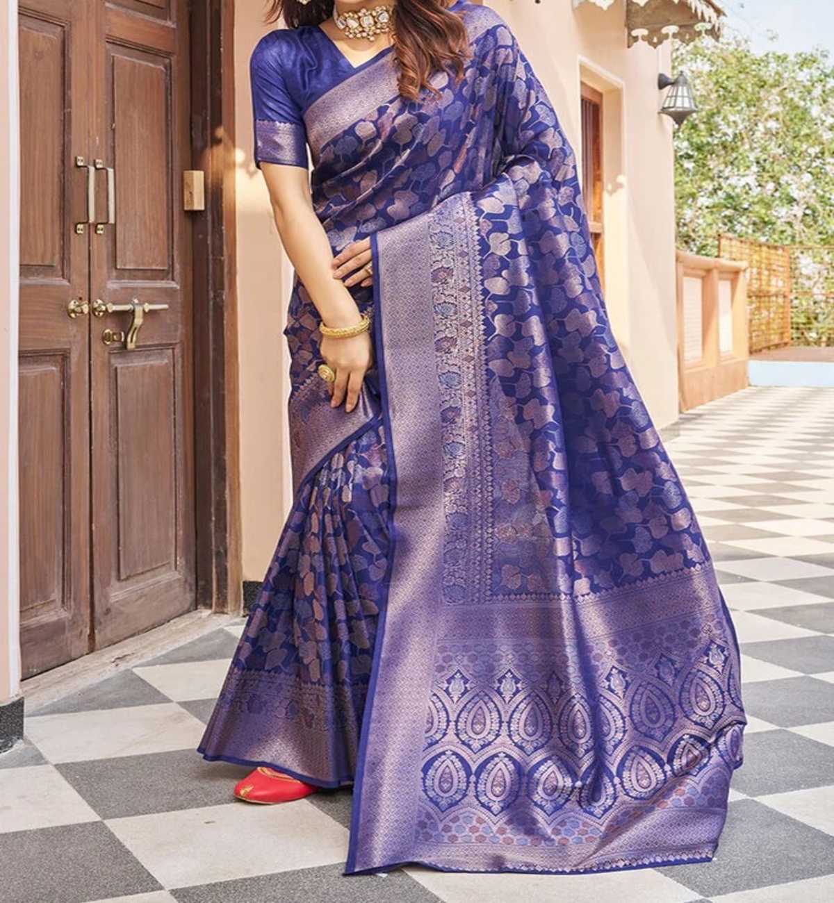 Elegant Blue Kanjivaram Silk Saree